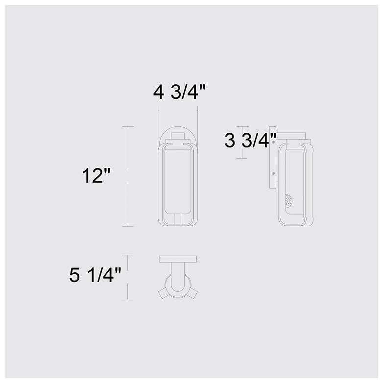 Image 7 Alteck Clover 12" High Sand Black LED Wall Sconce more views