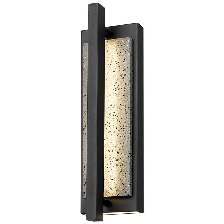 Image 1 Alteck Dakota 16" High Black LED Wall Sconce