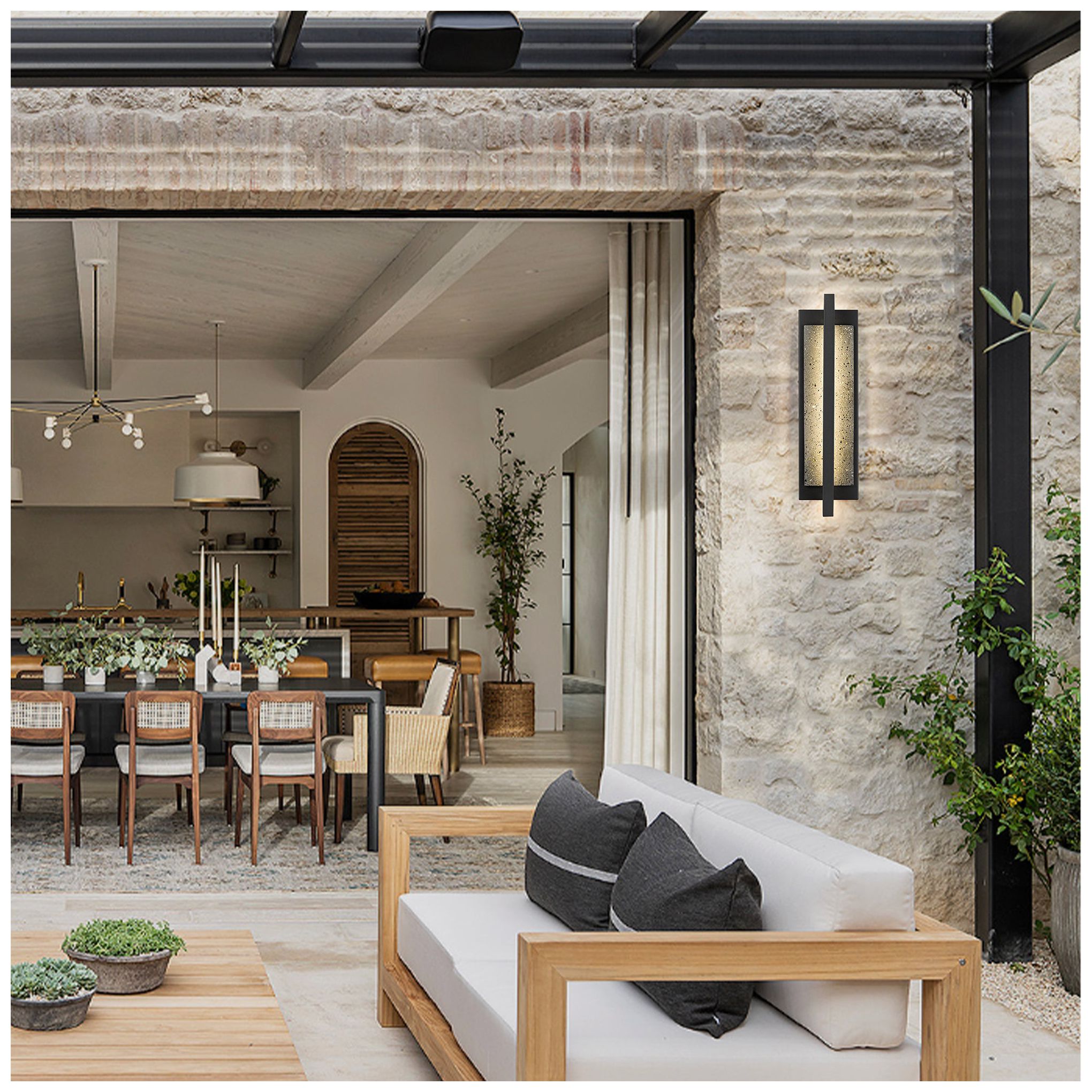 Alteck Dakota 16" High Black LED Wall Sconce