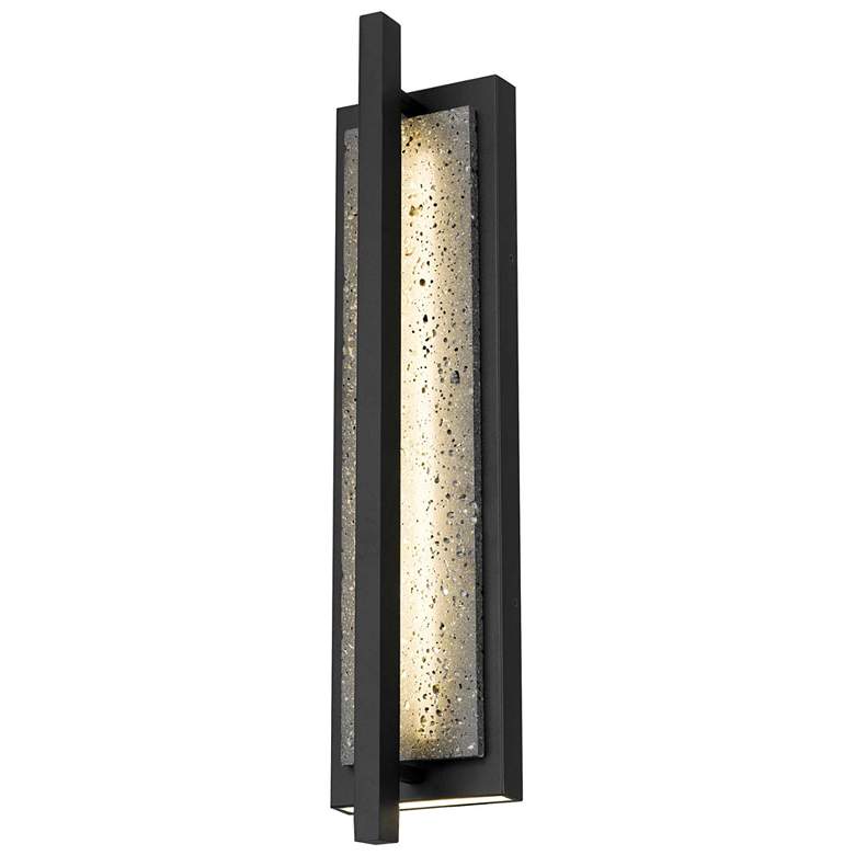 Image 1 Alteck Dakota 24" High Black LED Wall Sconce