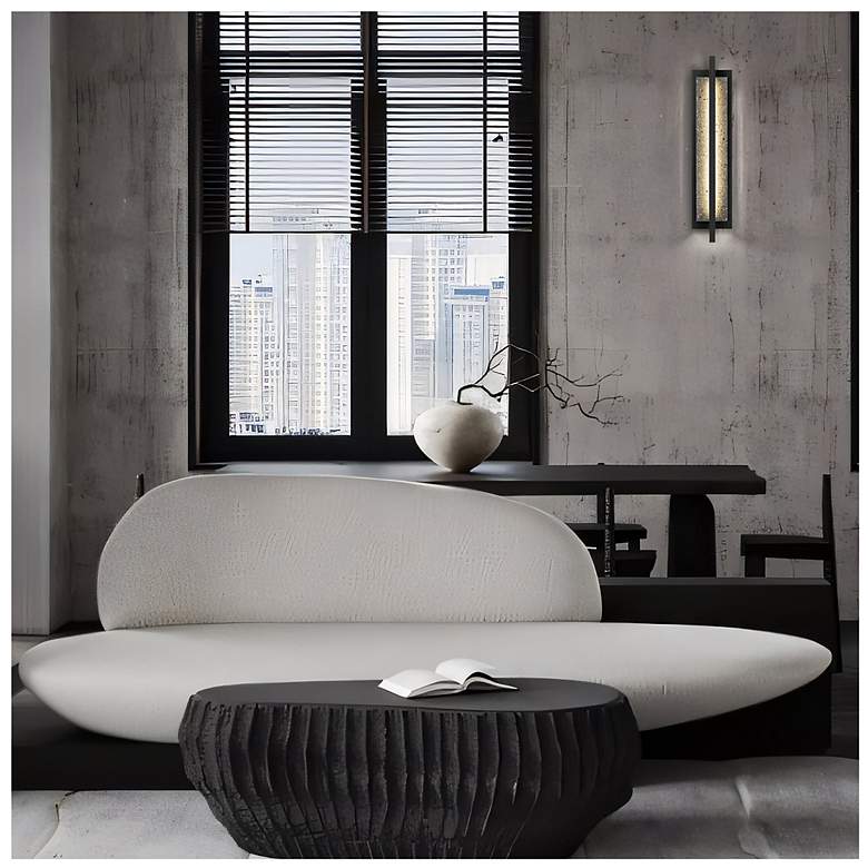 Image 7 Alteck Dakota 24" High Black LED Wall Sconce more views