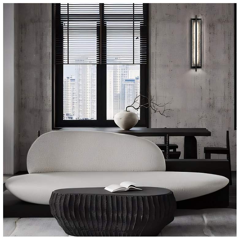 Image 7 Alteck Dakota 32" High Black LED Wall Sconce more views