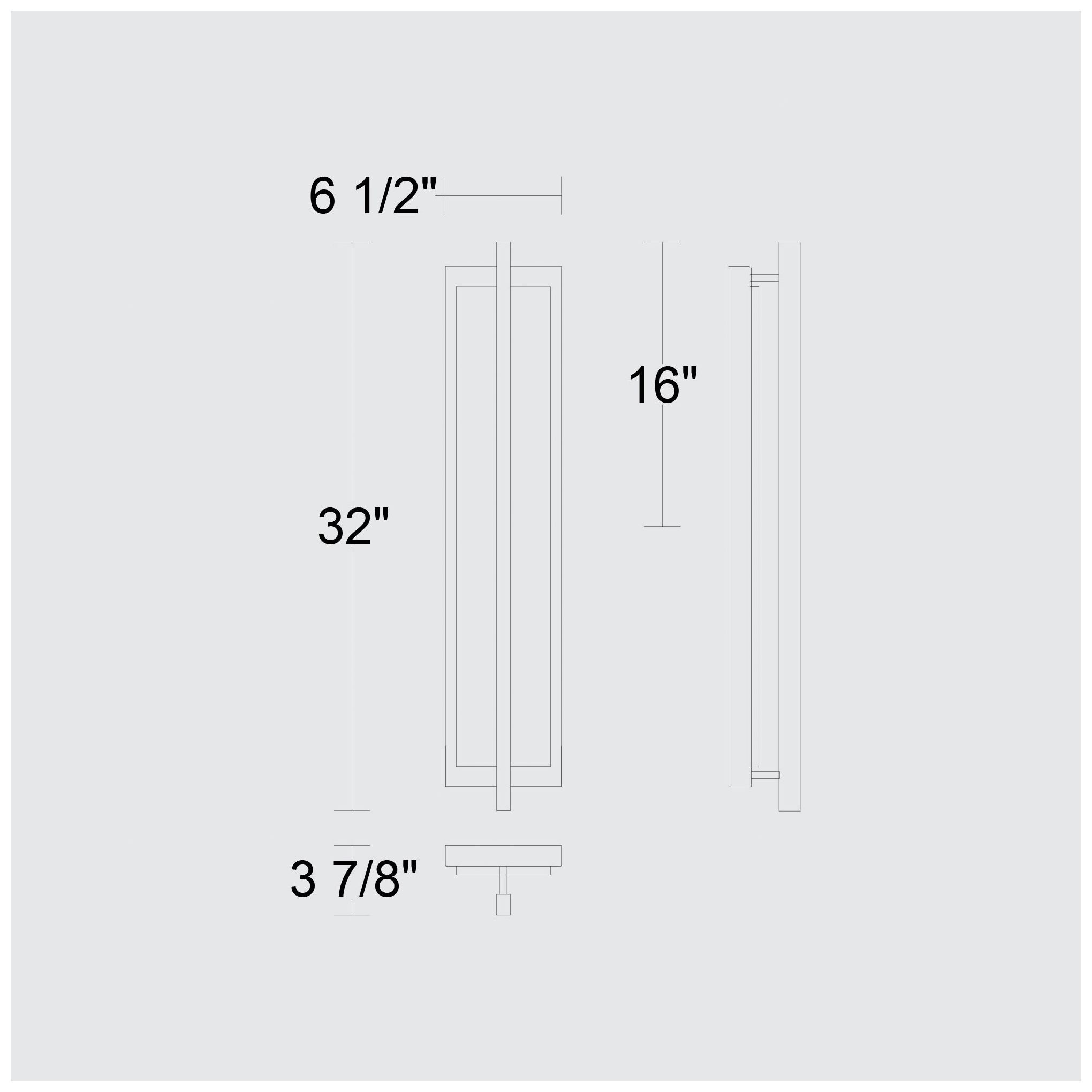 Alteck Dakota 32" High Black LED Wall Sconce