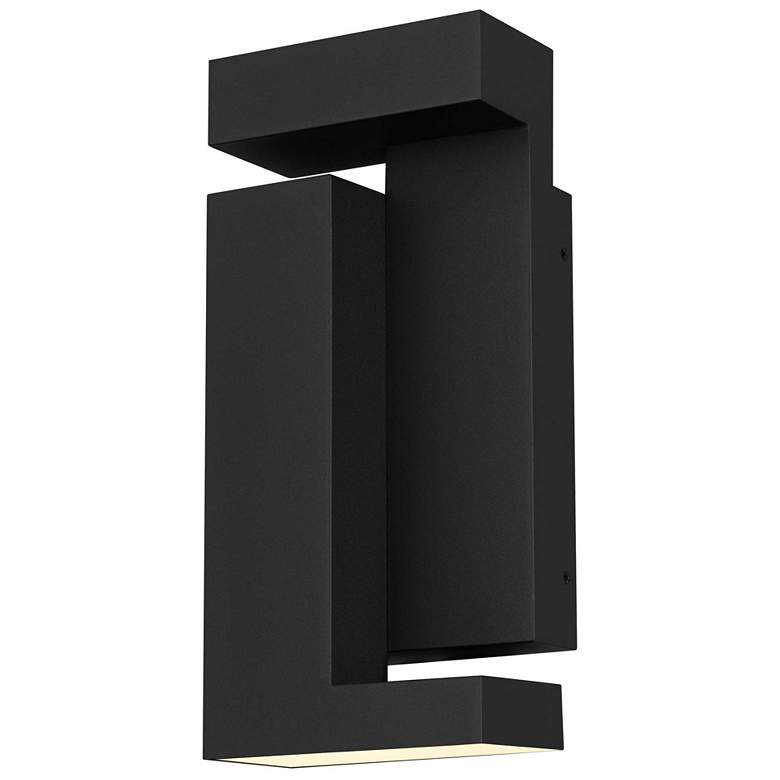 Image 1 Alteck Dance 11 1/4" High Sand Black LED Wall Sconce