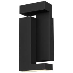 Alteck Dance 11 1/4" High Sand Black LED Wall Sconce