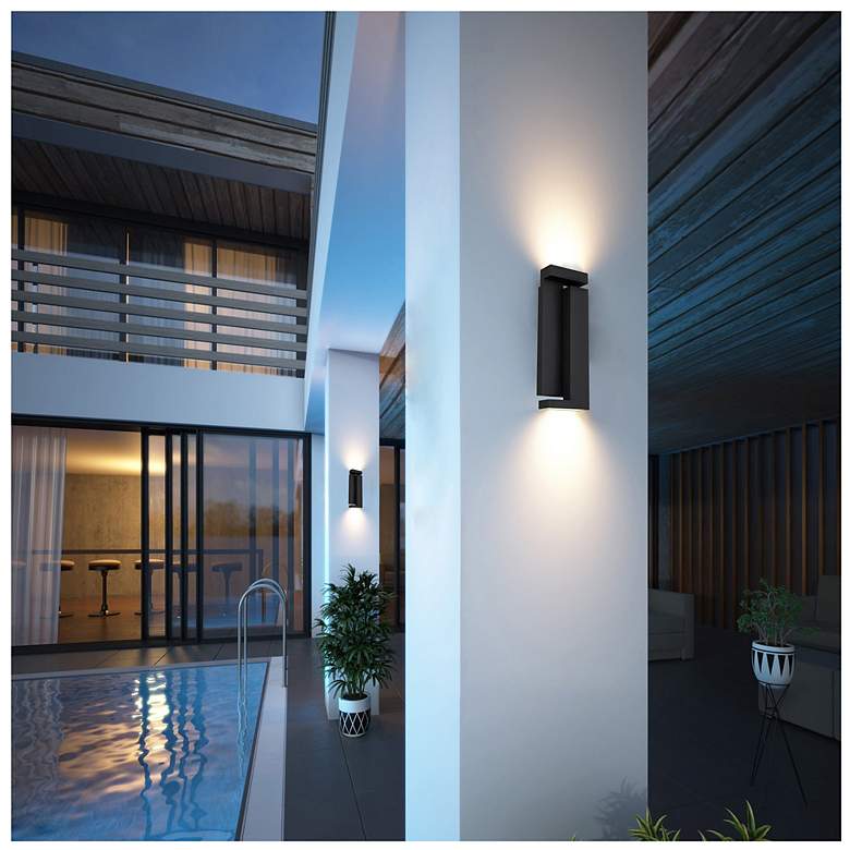 Image 6 Alteck Dance 18" High Sand Black LED Wall Sconce more views