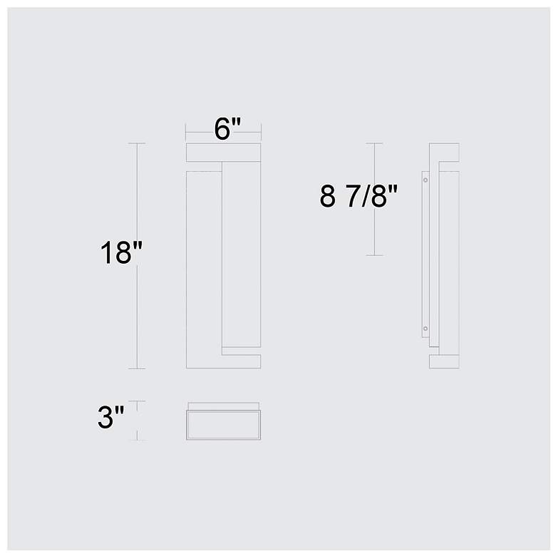 Image 7 Alteck Dance 18" High Sand Black LED Wall Sconce more views