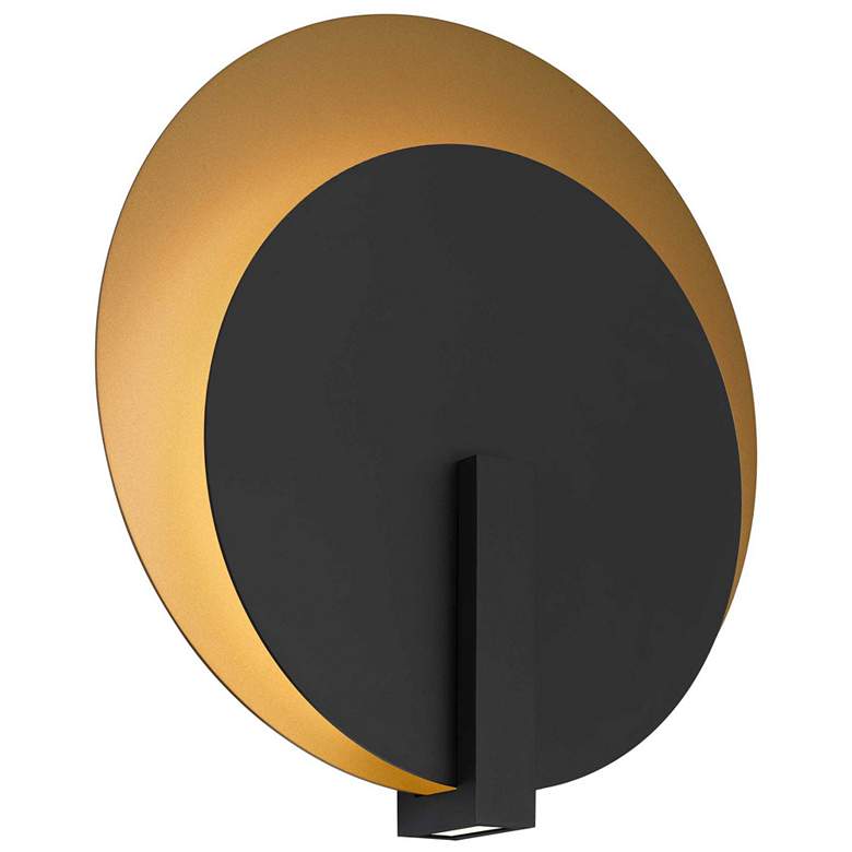 Image 1 Alteck Eclipse 18 3/4" High Sand Black LED Wall Sconce