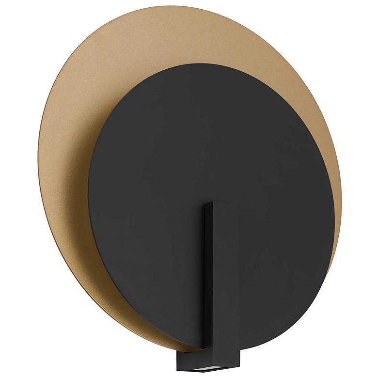 Image 2 Alteck Eclipse 18 3/4" High Sand Black LED Wall Sconce more views