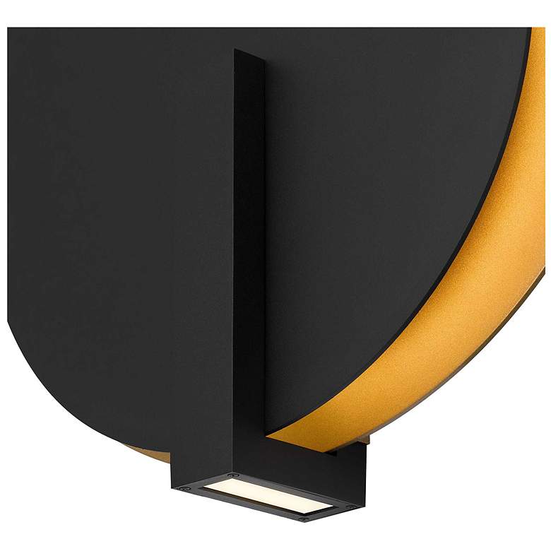 Image 5 Alteck Eclipse 18 3/4" High Sand Black LED Wall Sconce more views