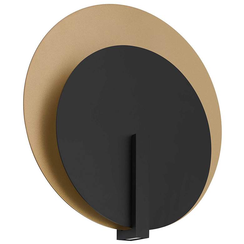 Image 2 Alteck Eclispe 24 3/4" High Sand Black LED Wall Sconce more views