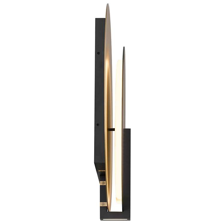 Image 4 Alteck Eclispe 24 3/4" High Sand Black LED Wall Sconce more views