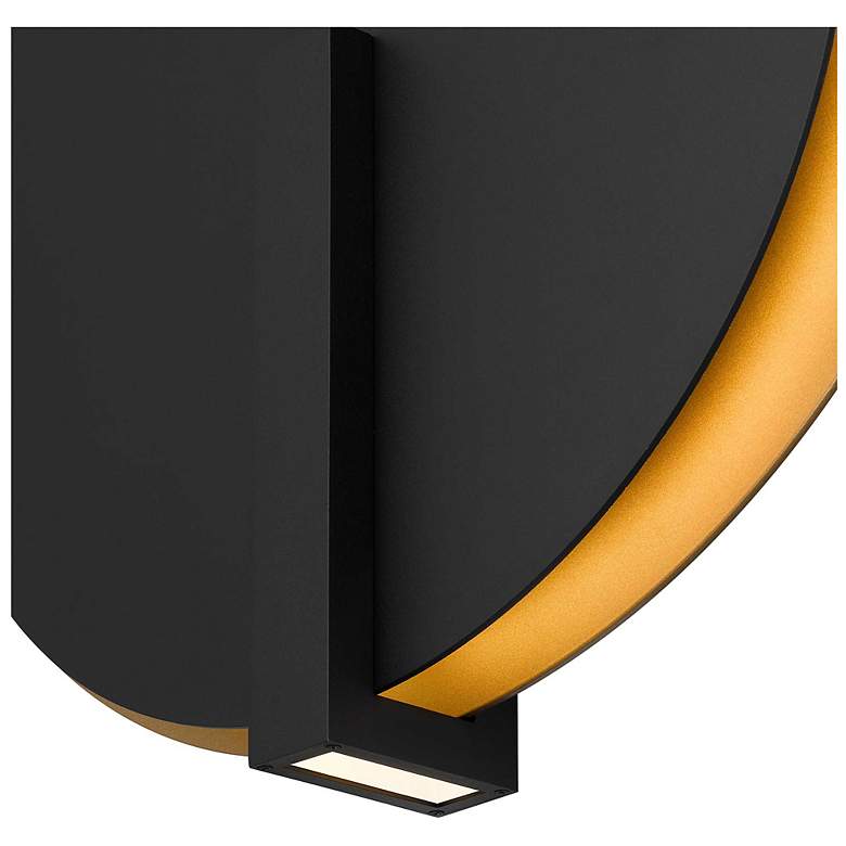 Image 5 Alteck Eclispe 24 3/4" High Sand Black LED Wall Sconce more views