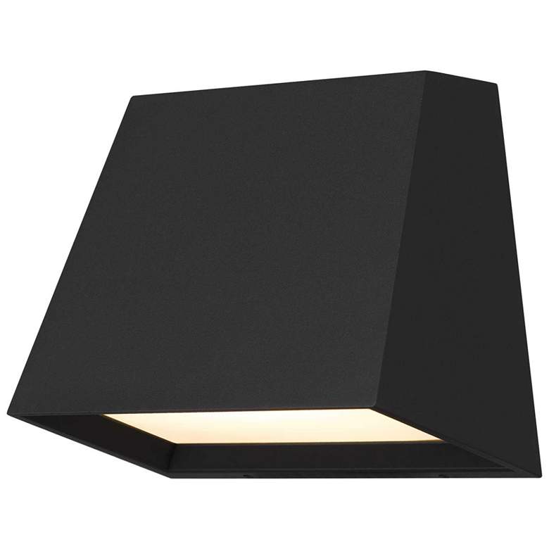 Image 1 Alteck Fillet 5" High Sand Black LED Wall Sconce