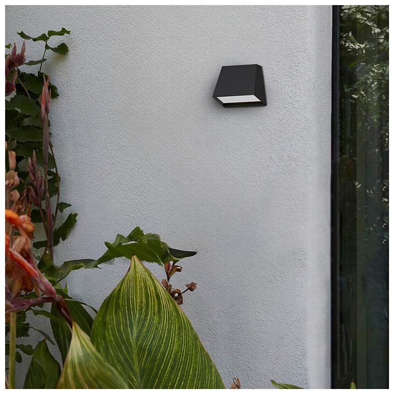 Image 6 Alteck Fillet 5" High Sand Black LED Wall Sconce more views