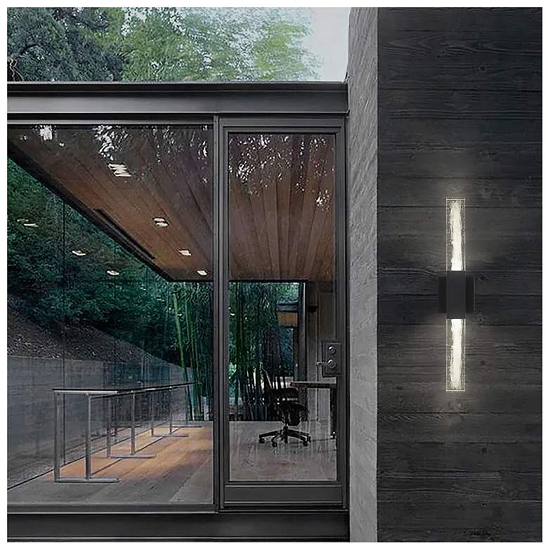Image 6 Alteck Folio 24" High Sand Black LED Wall Sconce more views