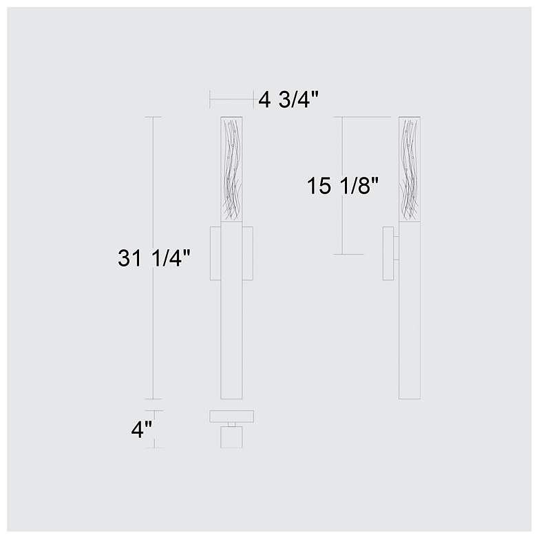Image 7 Alteck Folio 31" High Sand Black LED Wall Sconce more views