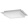 2_Alteck Foursquare 14" Wide Brushed Stainless Steel LED Flush Mount more views