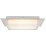 4_Alteck Foursquare 14" Wide Brushed Stainless Steel LED Flush Mount more views