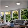 6_Alteck Foursquare 14" Wide Brushed Stainless Steel LED Flush Mount more views
