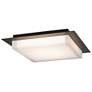 1_Alteck Foursquare 14" Wide Sand Black LED Flush Mount