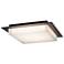 Alteck Foursquare 14" Wide Sand Black LED Flush Mount