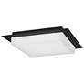 2_Alteck Foursquare 14" Wide Sand Black LED Flush Mount more views