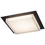3_Alteck Foursquare 14" Wide Sand Black LED Flush Mount more views