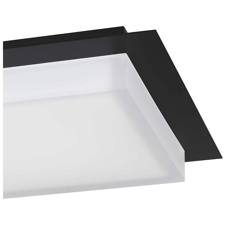 Image 5 Alteck Foursquare 14" Wide Sand Black LED Flush Mount more views