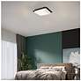 6_Alteck Foursquare 14" Wide Sand Black LED Flush Mount more views