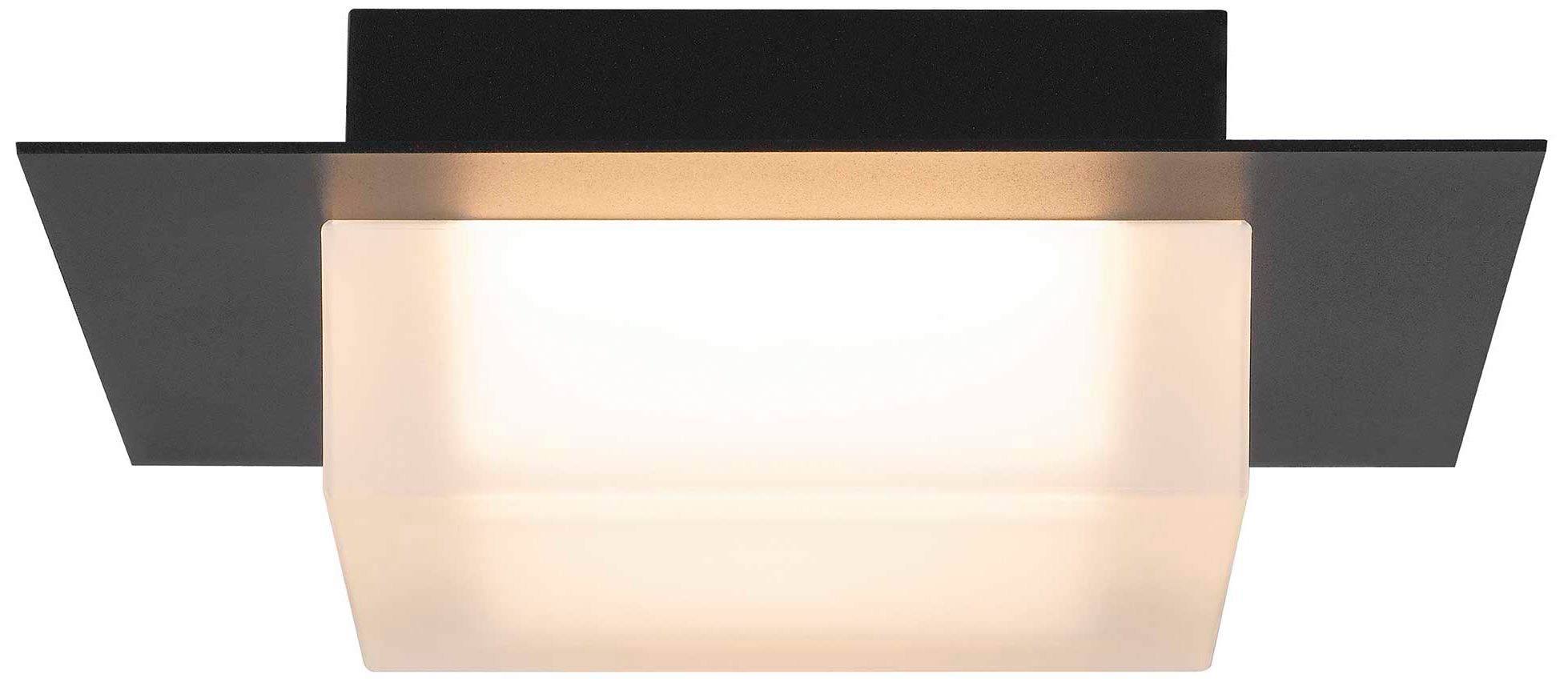 Image 5 Alteck Foursquare 8" Wide Sand Black LED Flush Mount more views