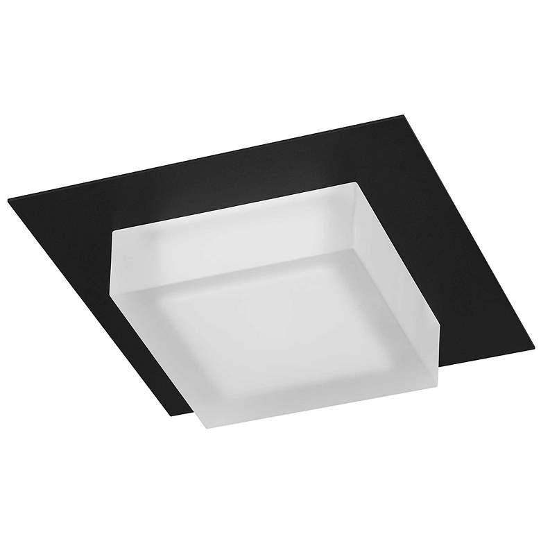 Image 5 Alteck Foursquare 8" Wide Sand Black LED Flush Mount more views