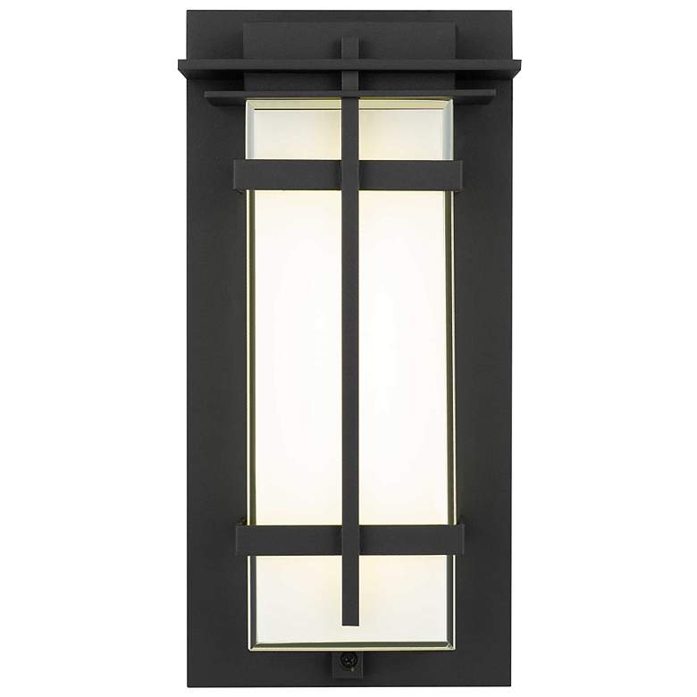 Image 3 Alteck Frank 13 1/2" High Sand Black LED Wall Sconce more views