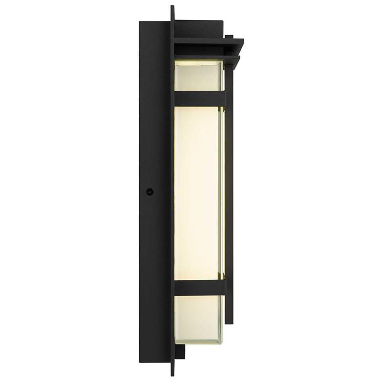 Image 4 Alteck Frank 13 1/2" High Sand Black LED Wall Sconce more views