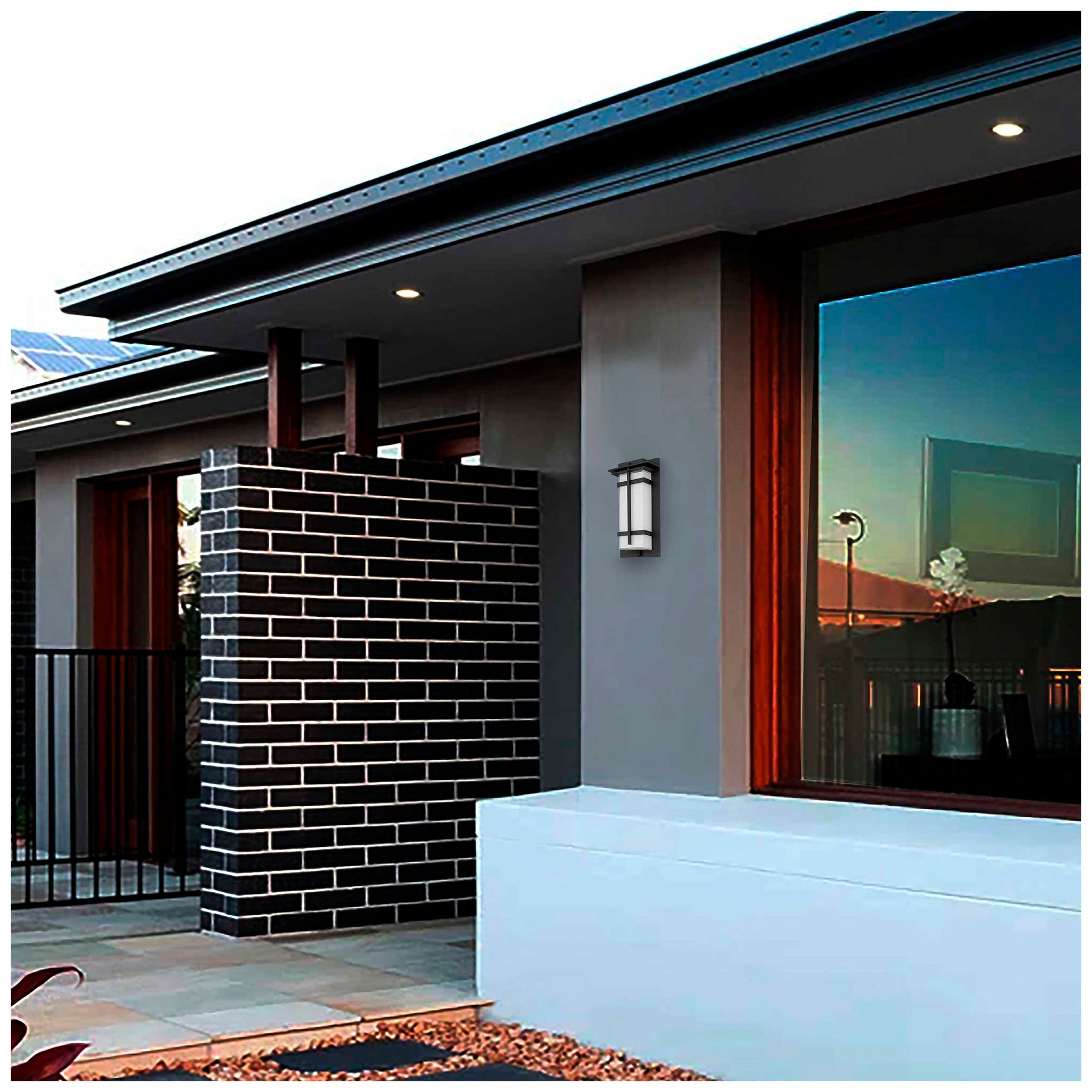 Image 6 Alteck Frank 13 1/2" High Sand Black LED Wall Sconce more views