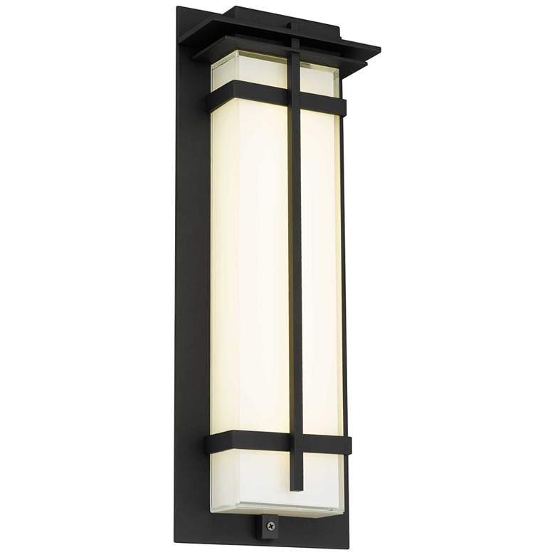 Image 1 Alteck Frank 18" High Sand Black LED Wall Sconce