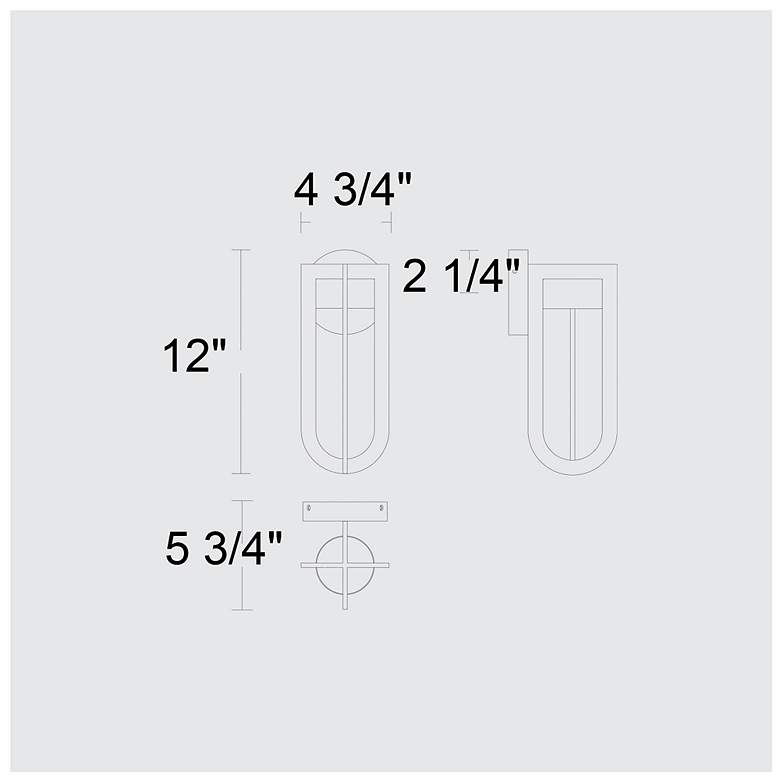 Image 6 Alteck Furo 12" High Dark Bronze LED Wall Sconce more views