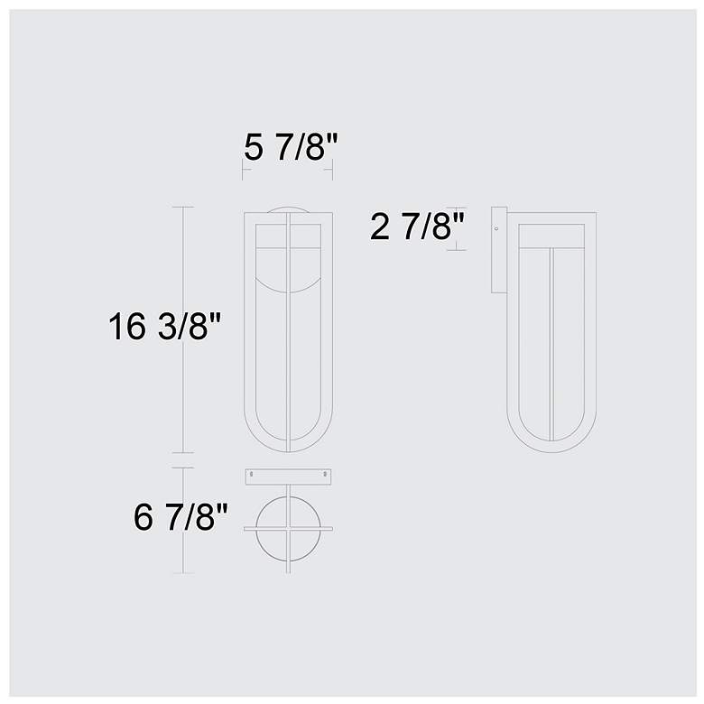 Image 7 Alteck Furo 16 3/8" High Dark Bronze LED Wall Sconce more views