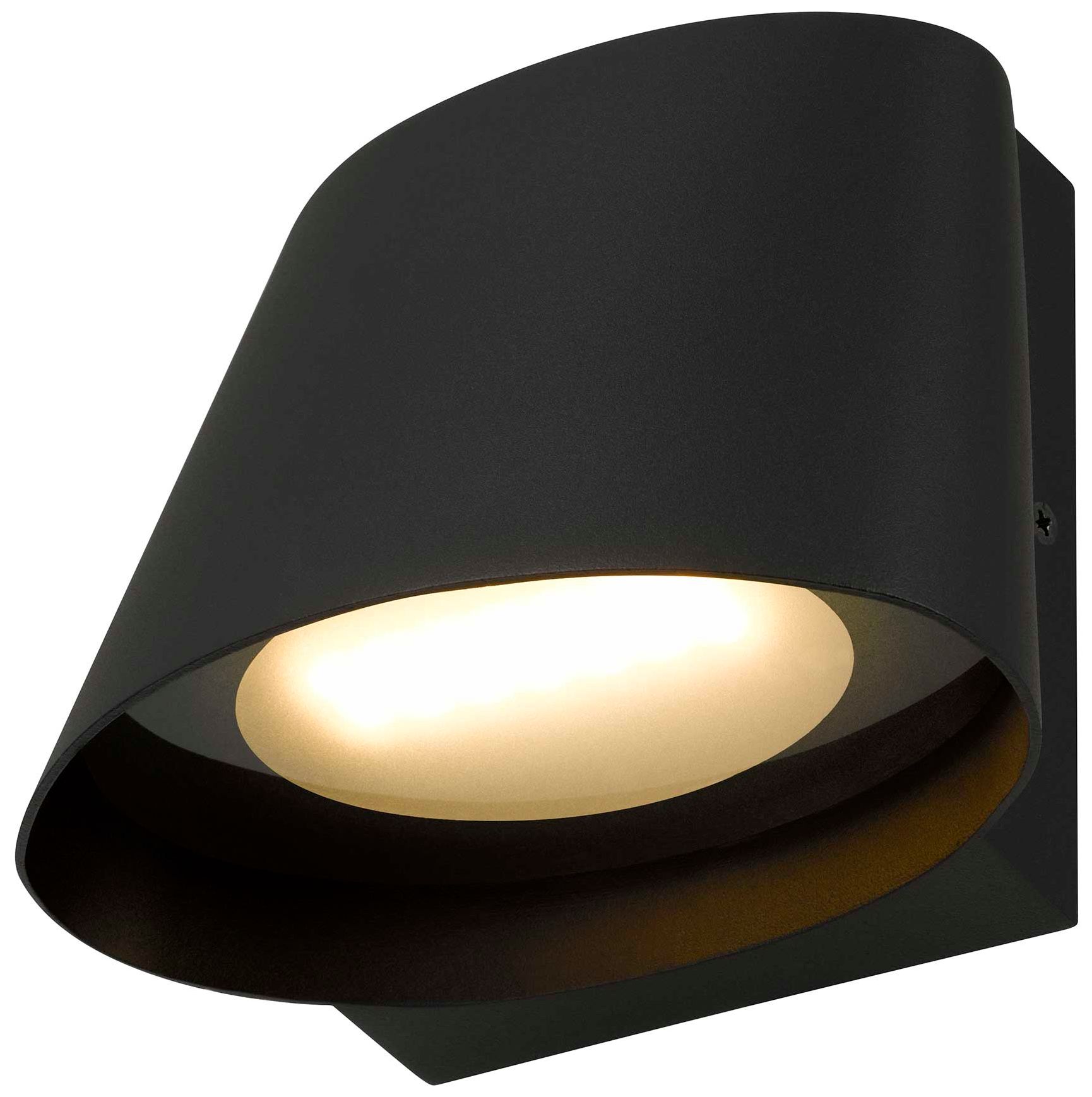 Image 6 Alteck Grace 6 1/2" Wide Sand Black LED Wall Sconce more views