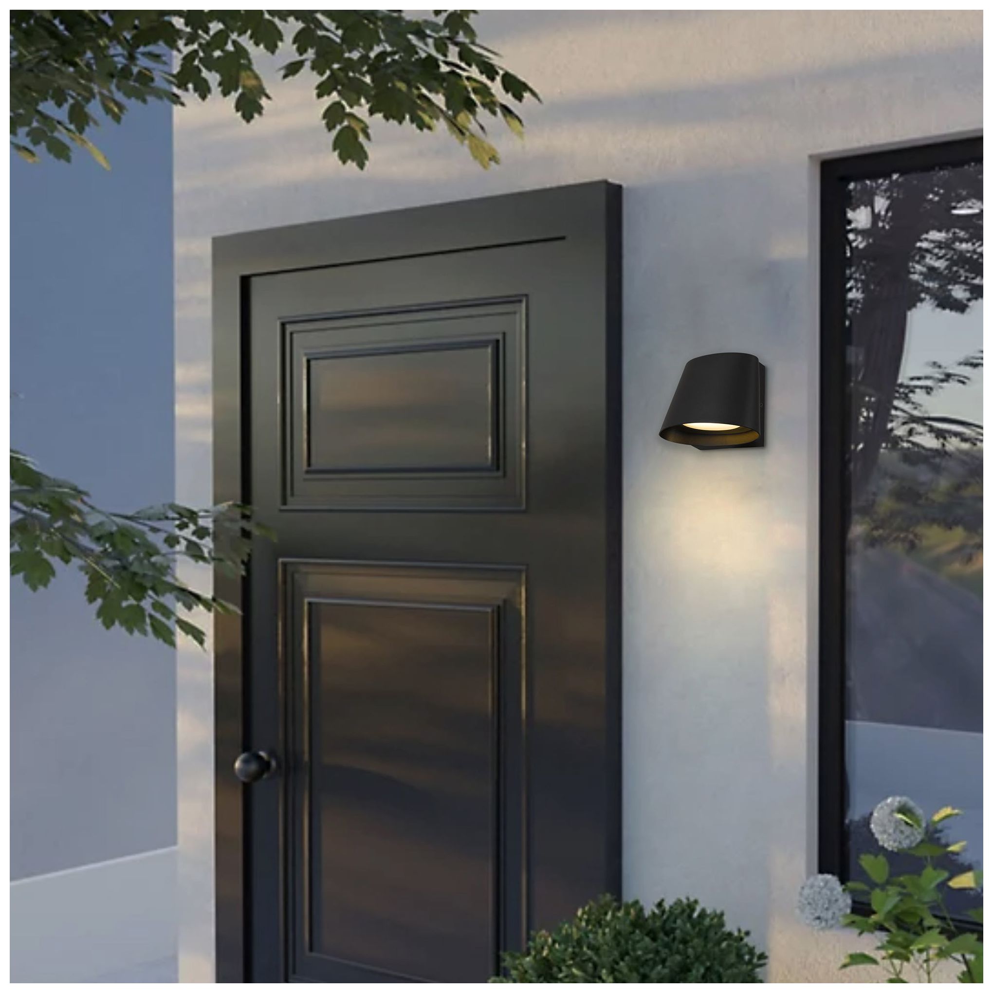 Image 7 Alteck Grace 6 1/2" Wide Sand Black LED Wall Sconce more views