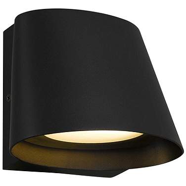 Alteck Grace 6 1/2" Wide Sand Black LED Wall Sconce