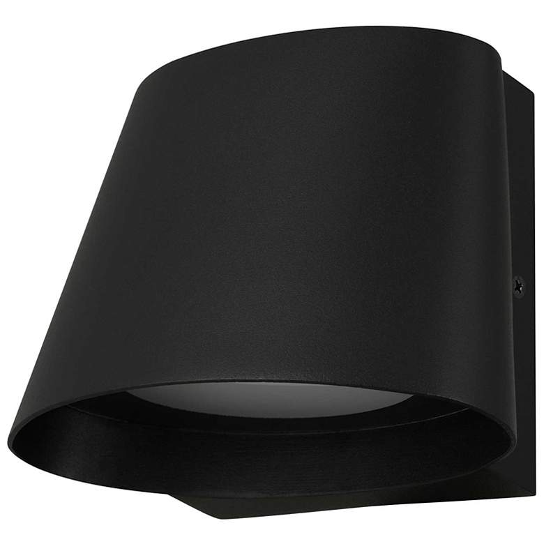 Image 2 Alteck Grace 6 1/2" Wide Sand Black LED Wall Sconce more views