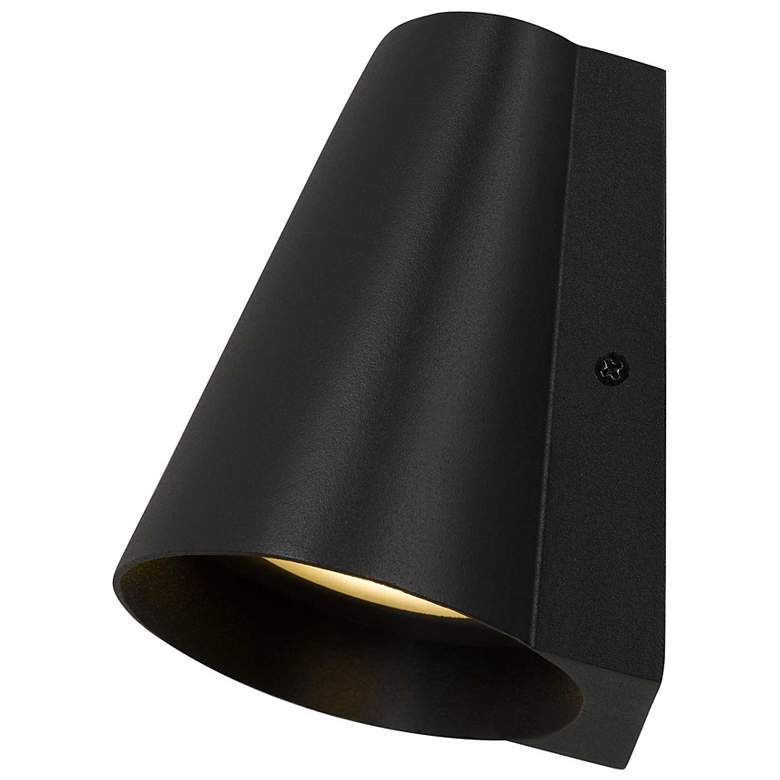 Image 4 Alteck Grace 6 1/2" Wide Sand Black LED Wall Sconce more views