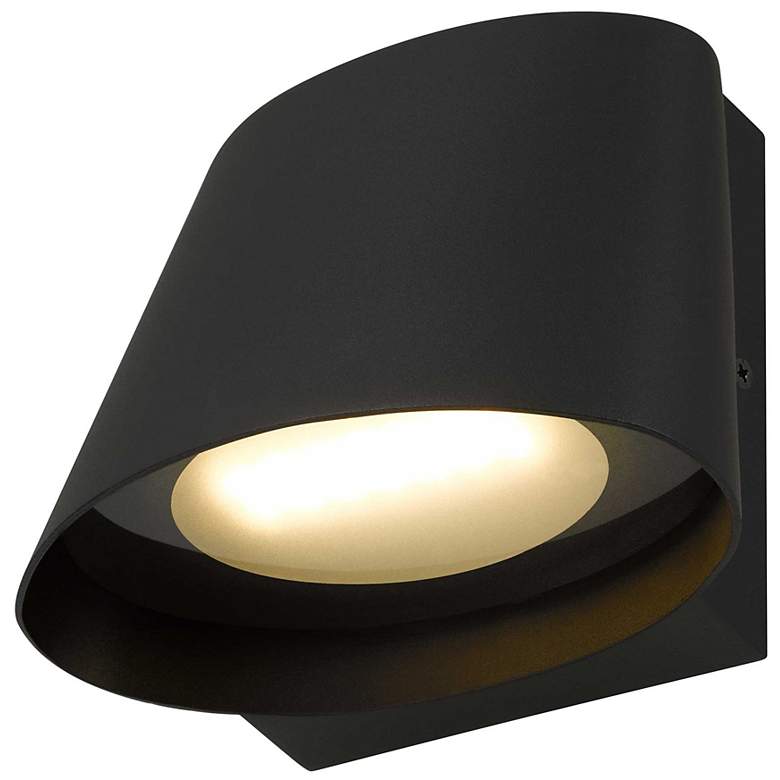 Image 5 Alteck Grace 6 1/2" Wide Sand Black LED Wall Sconce more views