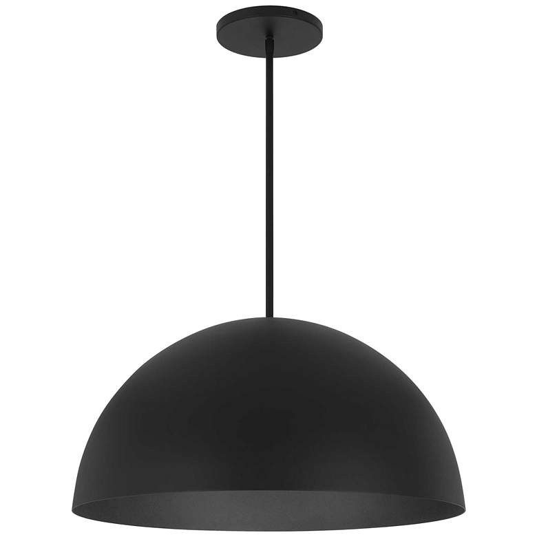 Image 1 Alteck Half Round 24" Sand Black LED Pendant