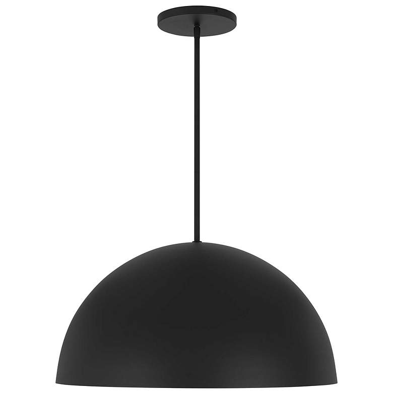 Image 3 Alteck Half Round 24" Sand Black LED Pendant more views