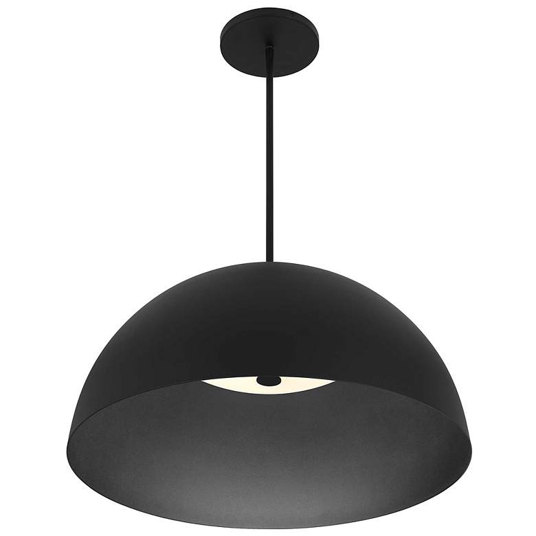 Image 4 Alteck Half Round 24" Sand Black LED Pendant more views