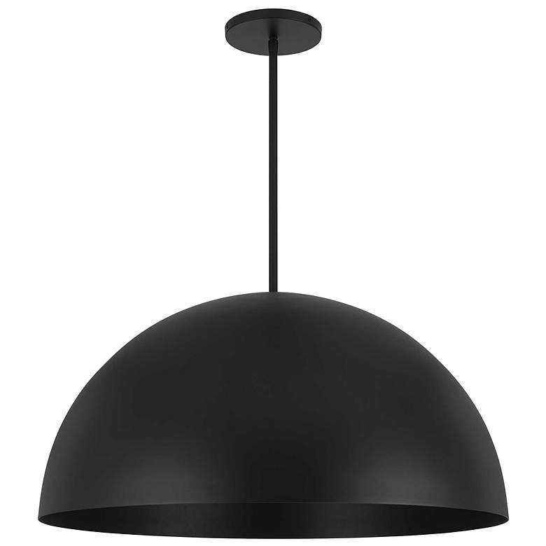 Image 2 Alteck Half Round 31 1/2" Sand Black LED Pendant more views