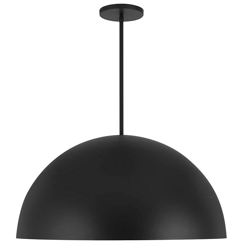 Image 3 Alteck Half Round 31 1/2" Sand Black LED Pendant more views