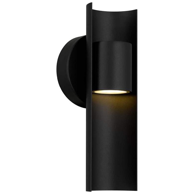 Image 1 Alteck Hugo 11 1/2" High Sand Black LED Wall Sconce
